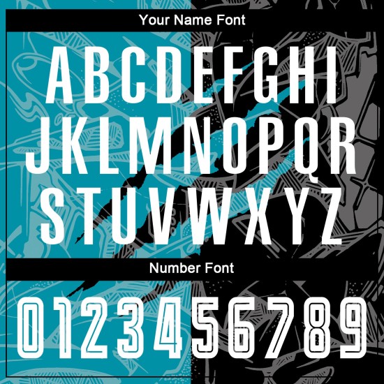 Soccer Pattern Uniform Graffiti Sublimation Black-Teal Jersey Custom Scratch Soccer Pattern Uniform Graffiti Sublimation Black-Teal Jersey Custom Scratch