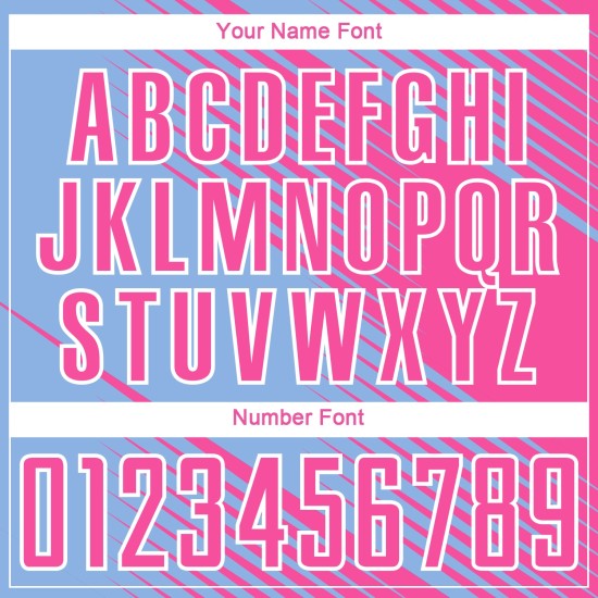 Soccer Uniform Sublimation Light Blue Custom Line Pink-White Jersey Soccer Uniform Sublimation Light Blue Custom Line Pink-White Jersey