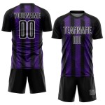 Purple-White Jersey Black Uniform Abstract Sublimation Custom Network Soccer Purple-White Jersey Black Uniform Abstract Sublimation Custom Network Soccer