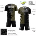 To Sublimation Split Custom Black-White Olive Service Fashion Jersey Uniform Salute Soccer To Sublimation Split Custom Black-White Olive Service Fashion Jersey Uniform Salute Soccer