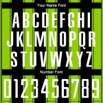 Black White-Neon Green Uniform Line Jersey Soccer Custom Sublimation