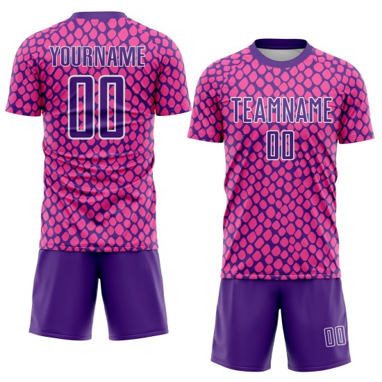 Jersey Purple-White Soccer Snake Skin Pink Custom Sublimation Uniform Jersey Purple-White Soccer Snake Skin Pink Custom Sublimation Uniform