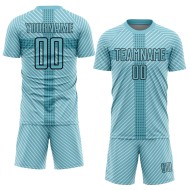 Custom Jersey Panther Soccer Black Sublimation Blue Geometric Uniform Shapes Custom Jersey Panther Soccer Black Sublimation Blue Geometric Uniform Shapes