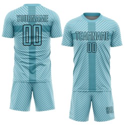 Custom Jersey Panther Soccer Black Sublimation Blue Geometric Uniform Shapes Custom Jersey Panther Soccer Black Sublimation Blue Geometric Uniform Shapes