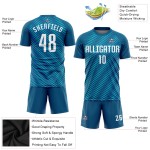 Jersey Soccer White Sublimation Uniform Custom Teal Jersey Soccer White Sublimation Uniform Custom Teal