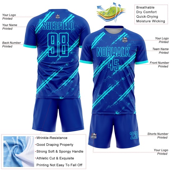 Soccer Lakes Sublimation Jersey Royal Uniform Blue Custom Soccer Lakes Sublimation Jersey Royal Uniform Blue Custom