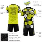 Jersey Yellow Custom Uniform Black-White Neon Sublimation Soccer Jersey Yellow Custom Uniform Black-White Neon Sublimation Soccer