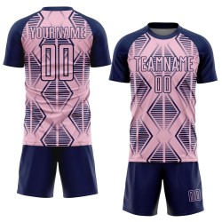 Pink Jersey Geometric Shapes Soccer Sublimation Navy Custom Light Uniform Pink Jersey Geometric Shapes Soccer Sublimation Navy Custom Light Uniform
