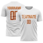 Orange Uniform White Soccer Custom Jersey Texas Sublimation Orange Uniform White Soccer Custom Jersey Texas Sublimation