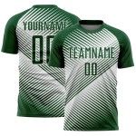 Soccer Jersey Custom Sublimation Line White Green Uniform