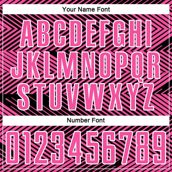 Custom Pink Uniform Soccer Sublimation Jersey Black-White Line