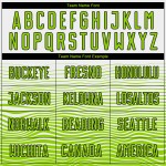 Jersey Line Sublimation White Neon Green-Black Soccer Custom Uniform Gradient