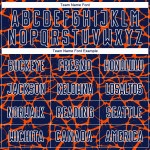 Abstract Soccer Network Jersey Custom Orange-White Splash Navy Sublimation Uniform