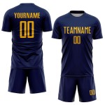 Jersey Soccer Sublimation Navy Uniform Custom Gold Jersey Soccer Sublimation Navy Uniform Custom Gold
