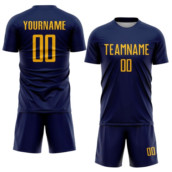 Jersey Soccer Sublimation Navy Uniform Custom Gold Jersey Soccer Sublimation Navy Uniform Custom Gold