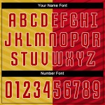 Soccer Custom Red-White Uniform Jersey Gold Sublimation Soccer Custom Red-White Uniform Jersey Gold Sublimation