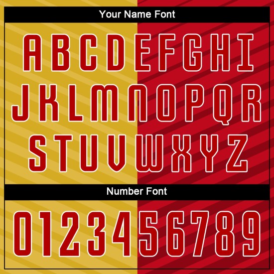 Soccer Custom Red-White Uniform Jersey Gold Sublimation Soccer Custom Red-White Uniform Jersey Gold Sublimation