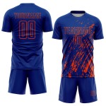 Royal Custom Splash Orange Sublimation Uniform Jersey Soccer Royal Custom Splash Orange Sublimation Uniform Jersey Soccer