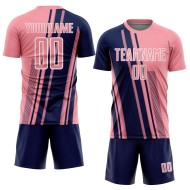 Jersey Pink Soccer Sublimation Lines Sports Uniform Medium Navy-White Custom Jersey Pink Soccer Sublimation Lines Sports Uniform Medium Navy-White Custom