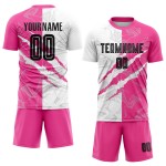 Pattern Uniform Black-Pink Sublimation Custom Scratch Graffiti Jersey Soccer Pattern Uniform Black-Pink Sublimation Custom Scratch Graffiti Jersey Soccer