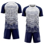 White Uniform Custom Soccer Sublimation Navy Jersey White Uniform Custom Soccer Sublimation Navy Jersey