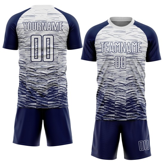 White Uniform Custom Soccer Sublimation Navy Jersey White Uniform Custom Soccer Sublimation Navy Jersey