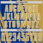 Gold Royal-White Uniform Sports Jersey Custom Soccer Lines Sublimation Old Gold Royal-White Uniform Sports Jersey Custom Soccer Lines Sublimation Old