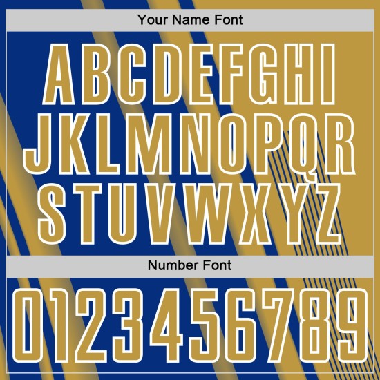 Gold Royal-White Uniform Sports Jersey Custom Soccer Lines Sublimation Old Gold Royal-White Uniform Sports Jersey Custom Soccer Lines Sublimation Old