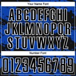 Sublimation Black Custom Blue-White Splash Jersey Thunder Uniform Soccer Sublimation Black Custom Blue-White Splash Jersey Thunder Uniform Soccer