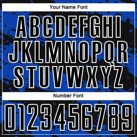 Sublimation Black Custom Blue-White Splash Jersey Thunder Uniform Soccer Sublimation Black Custom Blue-White Splash Jersey Thunder Uniform Soccer