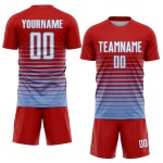 White-Light Pinstripe Fade Fashion Jersey Sublimation Custom Red Uniform Soccer Blue White-Light Pinstripe Fade Fashion Jersey Sublimation Custom Red Uniform Soccer Blue