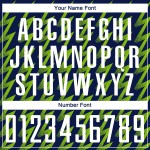 Sublimation White-Neon Custom Soccer Uniform Navy Zigzag Jersey Shape Green Sublimation White-Neon Custom Soccer Uniform Navy Zigzag Jersey Shape Green