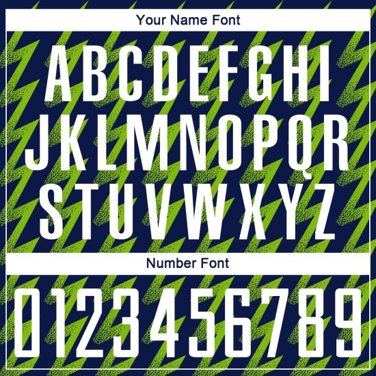 Sublimation White-Neon Custom Soccer Uniform Navy Zigzag Jersey Shape Green Sublimation White-Neon Custom Soccer Uniform Navy Zigzag Jersey Shape Green