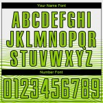 Jersey Line Sublimation White Neon Green-Black Soccer Custom Uniform Gradient
