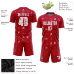 Custom Sublimation Jersey Home Red Uniform White Soccer Custom Sublimation Jersey Home Red Uniform White Soccer