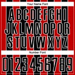 Line Black Jersey Uniform Soccer Red-White Sublimation Custom Line Black Jersey Uniform Soccer Red-White Sublimation Custom