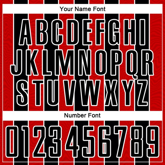 Line Black Jersey Uniform Soccer Red-White Sublimation Custom Line Black Jersey Uniform Soccer Red-White Sublimation Custom