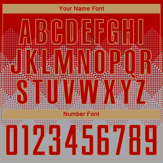 Soccer Jersey Custom Sublimation Gray Red-Old Gold Uniform Soccer Jersey Custom Sublimation Gray Red-Old Gold Uniform