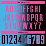 Fashion Custom Soccer Jersey Black Sky Gradient Blue-Pink Sublimation Uniform