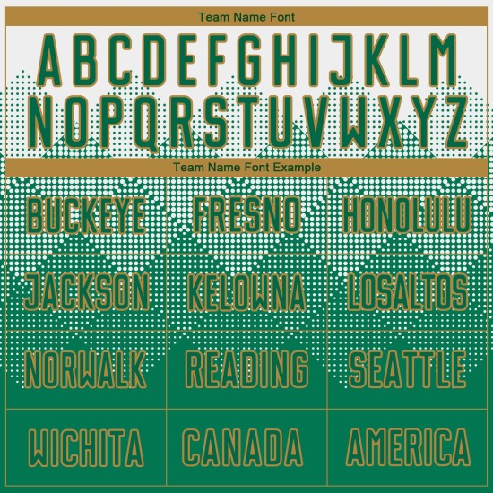 Soccer Green-Old Uniform Sublimation Gold Custom Kelly White Jersey