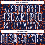 Abstract Soccer Network Jersey Custom Orange-White Splash Navy Sublimation Uniform