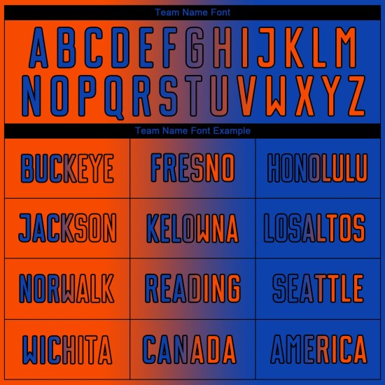 Fashion Soccer Custom Uniform Thunder Sublimation Jersey Gradient Orange-Black Blue