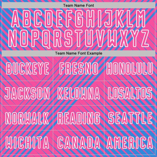 Jersey Line Soccer Custom Sublimation Uniform Pink-White Powder Blue