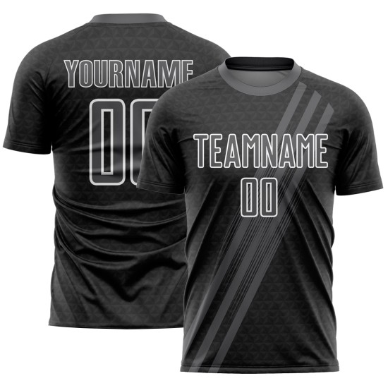 Sublimation Steel White Uniform Gray Diagonal Lines Custom Jersey Soccer Sublimation Steel White Uniform Gray Diagonal Lines Custom Jersey Soccer