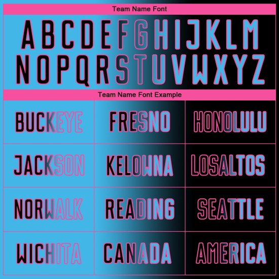 Fashion Custom Soccer Jersey Black Sky Gradient Blue-Pink Sublimation Uniform