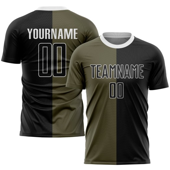 To Sublimation Split Custom Black-White Olive Service Fashion Jersey Uniform Salute Soccer To Sublimation Split Custom Black-White Olive Service Fashion Jersey Uniform Salute Soccer