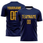 Jersey Soccer Sublimation Navy Uniform Custom Gold Jersey Soccer Sublimation Navy Uniform Custom Gold