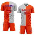 Jersey Soccer Orange-Purple Gray Custom Sublimation Uniform Split Fashion Jersey Soccer Orange-Purple Gray Custom Sublimation Uniform Split Fashion
