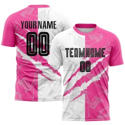 Pattern Uniform Black-Pink Sublimation Custom Scratch Graffiti Jersey Soccer
