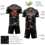 Uniform Black Jersey Sublimation Soccer Custom Cream Crimson-City Uniform Black Jersey Sublimation Soccer Custom Cream Crimson-City
